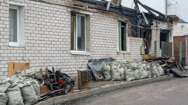Professional Fire Damage Restoration technician working in Gibbsboro, NJ
